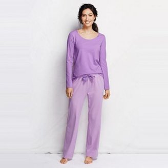 Lands' End Lands ́ End Purple women's patterned stretch cotton pj set