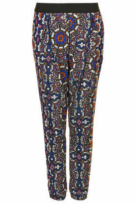 Topshop Womens Kaleidoscope Jersey Tapered Trousers - Multi