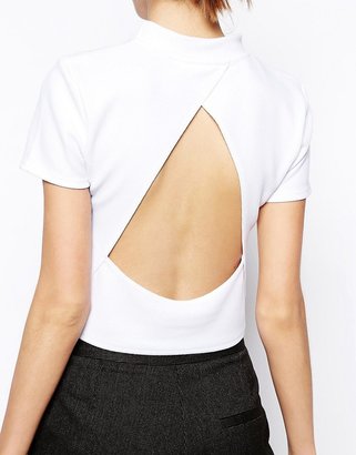 ASOS Top with Open Back & High Neck