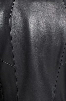 Elie Tahari 'Ariel' Calf Hair Panel Leather Jacket
