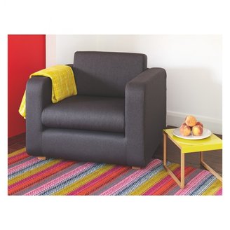 Porto fabric armchair, wooden feet