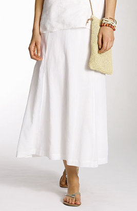 J. Jill Long crinkled cotton skirt