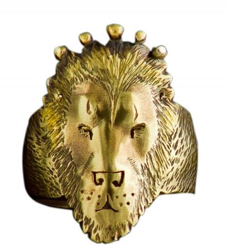 Michi Lion ring - goldplated silver