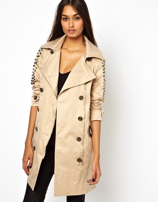Jovonnista Trench With Studded Sleeves