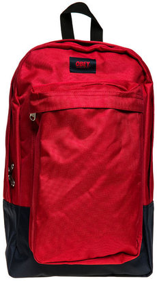 Obey The Transit Backpack in Red & Navy