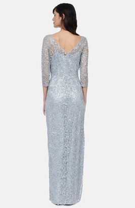 Kay Unger Sequin Lace Gown