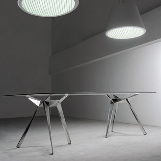 Innermost Origami Stainless Steel Dining Table - Silver Pads