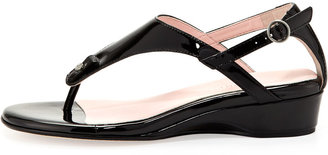 Taryn Rose Kat Patent Leather Strappy Sandal, Black