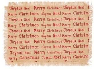 Noël Deck the Halls, Y'all! 'Joyeux Noel' Placemat