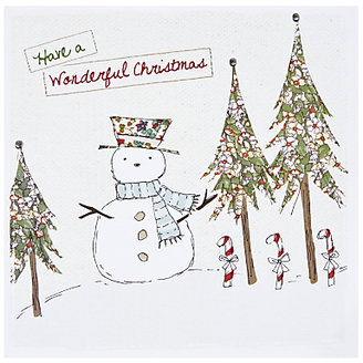 Saffron Gift and Cards Snowman Christmas Card
