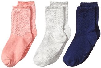 Carter's Little Girls' 3 Pack Textured Computer Socks