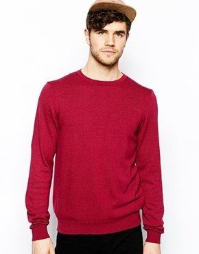 American Apparel Jumper With Crew Neck - Red/fuchsia marl