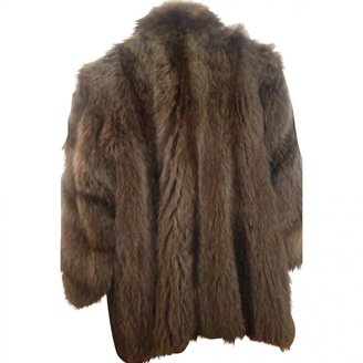 Saint Laurent Brown Fur Coat