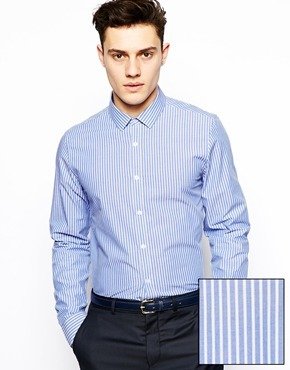 ASOS Shirt With Bold Stripe And Long Sleeves