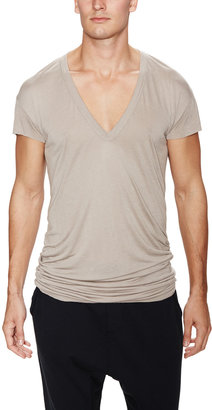 Rick Owens Oversized V-Neck T-Shirt