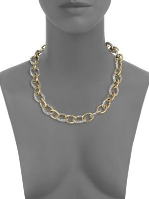 David Yurman Oval Extra-Large Link Necklace with Gold/20.75"