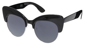 ASOS Chunky Half Cat Eye Sunglasses - black