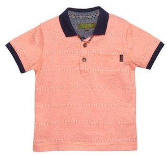 Ted Baker Boys orange textured polo shirt