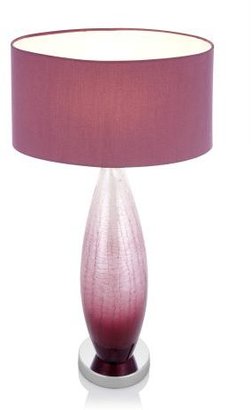 Next Large Plum And Silver Crackle Table Lamp