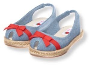 Janie and Jack Bow Chambray Espadrille Shoe