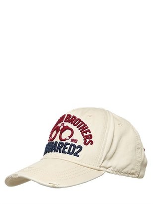 DSquared 1090 Embroidery Cotton Gabardine Baseball Hat