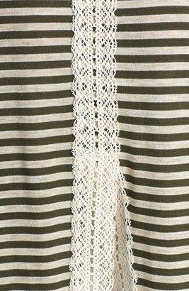 Soprano Crochet Trim Envelope Back Long Sleeve Tee (Juniors)