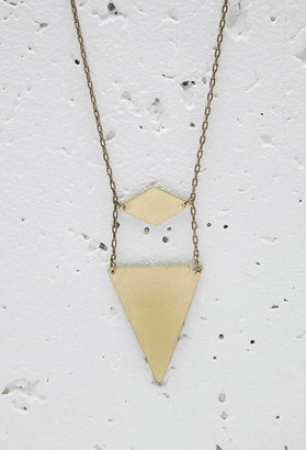 Forever 21 layered geo pendant necklace