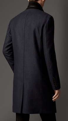 Burberry Wool Greatcoat With Velvet Topcollar