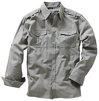 Jacamo Long Sleeve Military Shirt Extra Long