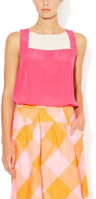 Marc by Marc Jacobs Bowery Silk Colorblocked Top
