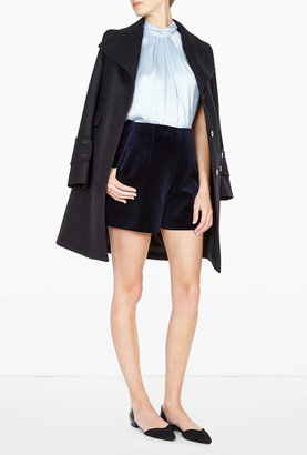 Carven Black Compact Wool Single Button Coat