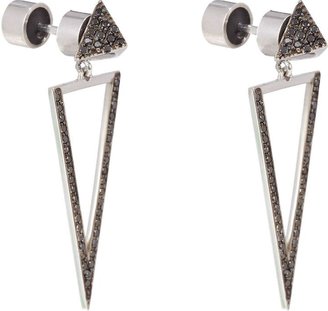 Ileana Makri Women's Black Diamond & White Gold Bermuda Earrings-Color