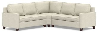 Pottery Barn Cameron Square Arm Upholstered 3-Piece L-Sectional with Wedge