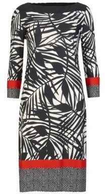 Marks and Spencer M&s Collection Palm Print Bordered Tunic Dress