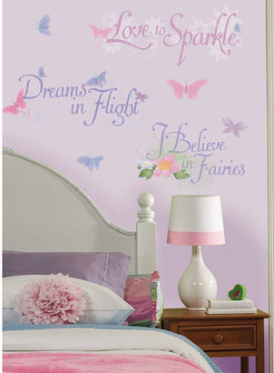 Room Mates Licensed Designs Disney Fairies Phrases Wall Decal