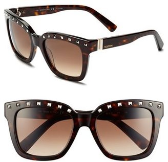 Valentino 'Rockstud' 52mm Sunglasses
