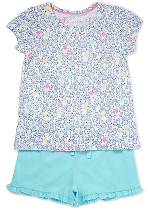 Marks and Spencer Pure Cotton Bunny Print Short Pyjamas (1-7 Years)