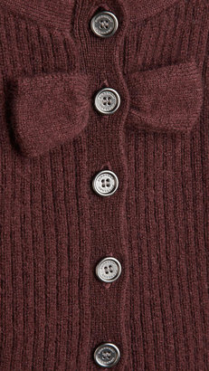 Burberry Bow Detail Cashmere Cardigan