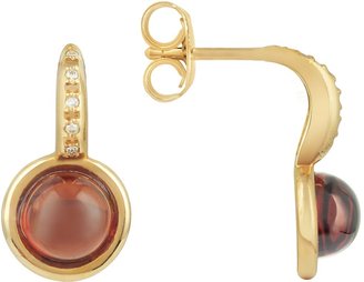 Garnet and Diamond 18K Rose Gold Earrings