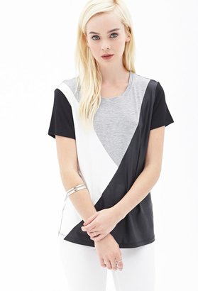 Forever 21 Geo Colorblocked Tee