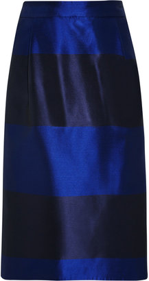 Iris & Ink Aida striped satin-crepe skirt