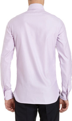 Guy Rover Micro Jacquard Dots Spread Collar Dress Shirt