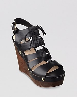 GUESS Open Toe Platform Wedge Sandals - Canute 2