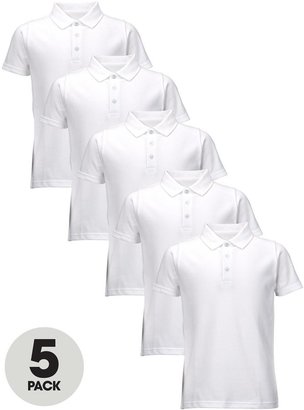 Top Class Boys School Polo Shirts (5 Pack)