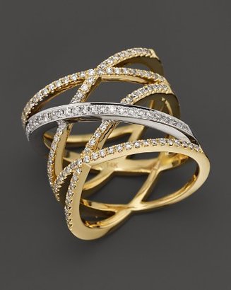Bloomingdale's Diamond Crossover Multi-Row Band in 14K Yellow and White Gold, .60 ct. t.w.
