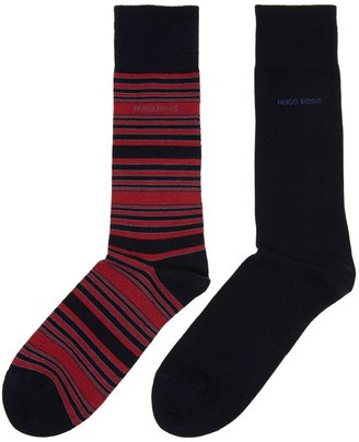 HUGO BOSS Men's 2 pack stripe sock