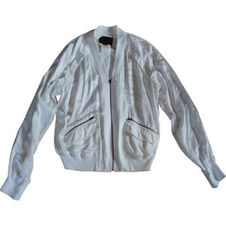 Alexander Wang Ecru Silk Biker jacket