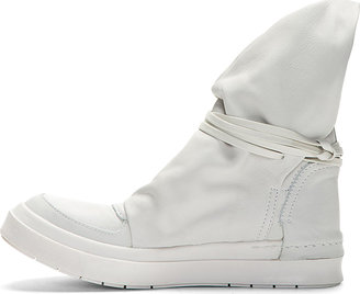 Cinzia Araia CA by White Leather Santiago Skin Cap Boots