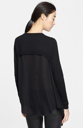 Thakoon Wool & Georgette Asymmetrical Sweater