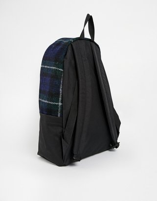 ASOS Backpack In Black Harris Tweed